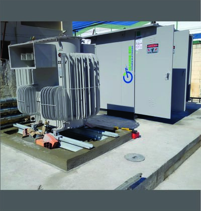 Instalação de cabine de entrada de energia